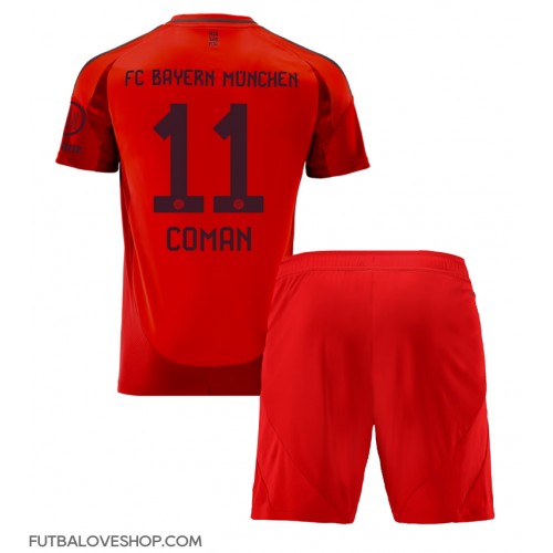 Dres Bayern Munich Kingsley Coman #11 Domáci pre deti 2024-25 Krátky Rukáv (+ trenírky)